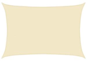 Żagiel przeciwsłoneczny, 160 g/m², kremowy, 5x7 m, hdpe