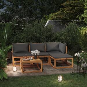 5-cz. zestaw wypoczynkowy do ogrodu, poduszki, drewno akacjowe