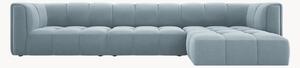 Narożna sofa modułowa o wyglądzie aksamitu Adams