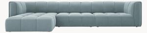Narożna sofa modułowa o wyglądzie aksamitu Adams