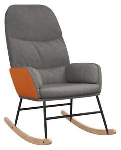 Fotel bujany, jasnoszary, tapicerowany tkaninÄ