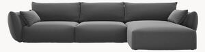 Sofa narożna z weluru Clau