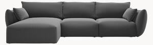 Sofa narożna z weluru Clau