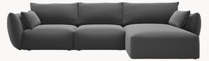 Sofa narożna z weluru Clau