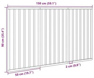Składana bramka dla psa, 3 panele, czarna, 150 cm