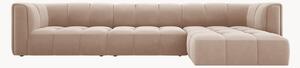 Narożna sofa modułowa o wyglądzie aksamitu Adams
