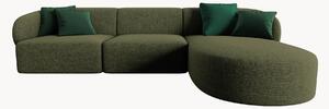 Narożna sofa modułowa z szenilu Chiara