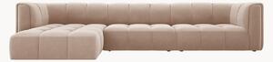 Narożna sofa modułowa o wyglądzie aksamitu Adams
