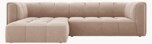 Narożna sofa modułowa o wyglądzie aksamitu Adams