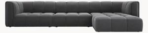 Narożna sofa modułowa o wyglądzie aksamitu Adams