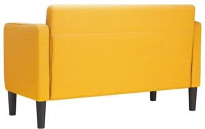 Sofa dwuosobowa jasnoÅ¼Ã³Åta 109 cm tkanina sztruksowa