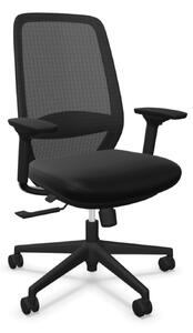 Krzesło biurowe Elovie ergonomiczne czarne siatkowe podłokietniki 4D
