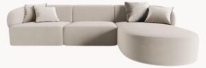 Narożna sofa modułowa z weluru Chiara