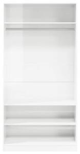 Szafa, wysoki poÅysk, biaÅa, 100x50x200 cm