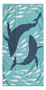 Niebieski ręcznik plażowy 90x180 cm Dolphin – DecoKing