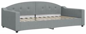 Sofa rozsuwana, jasnoszara, 100x200 cm, tkanina