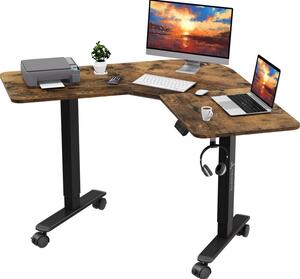 Biurko Elektryczne TRIADYN WorkBase 1206L TRD-W1206L-BR Regulacja Wysokości 120x120cm Dąb Rustykalny