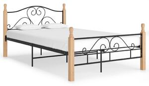 Rama łóżka, czarna, metalowa, 120 x 200 cm