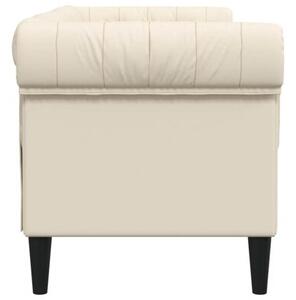 Sofa chesterfield dwuosobowa, obita lnem
