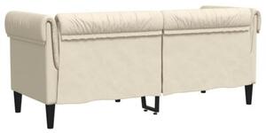 Sofa chesterfield dwuosobowa, obita lnem