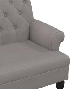 Ławka z oparciem, kolor taupe, 120x62x75,5 cm, tkanina