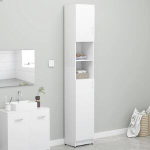 Szafka łazienkowa, biała 32x25,5x190 cm materiał drewnopochodny