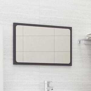 Lustro łazienkowe, wysoki połysk, szare, 60x1,5x37 cm, płyta