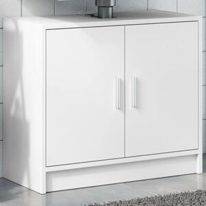 Szafka pod umywalkę, biała 63x29x55 cm, materiał drewnopochodny