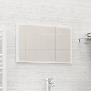 Lustro łazienkowe, wysoki połysk, białe, 60x1,5x37 cm, płyta