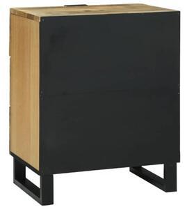 Szafka nocna brÄ zowy 50 x 33 x 62 cm lite drewno akacjowe