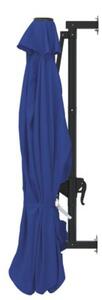 Parasol ścienny na metalowym słupku, 300 cm, niebieski