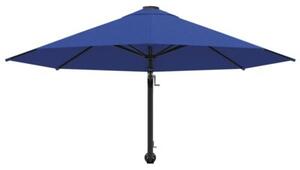 Parasol ścienny na metalowym słupku, 300 cm, niebieski