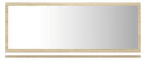 Lustro łazienkowe, biel i dąb sonoma, 90x10,5x37 cm, płyta