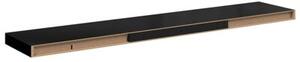 Półki ścienne, 4 szt., czarne, 120x23,5x3,8 cm, mdf