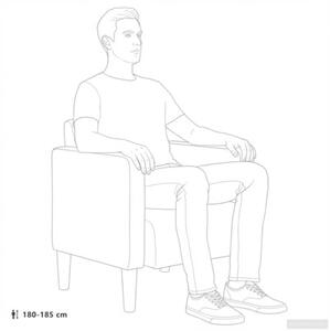 Sofa fotel z podÅokietnikami niebieski 54 cm tkanina corduroy