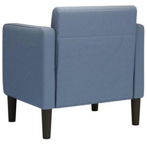 Sofa fotel z podÅokietnikami niebieski 54 cm tkanina corduroy