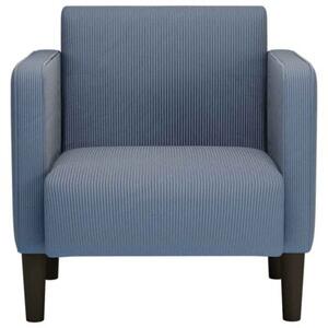 Sofa fotel z podÅokietnikami niebieski 54 cm tkanina corduroy