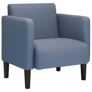 Sofa fotel z podÅokietnikami niebieski 54 cm tkanina corduroy