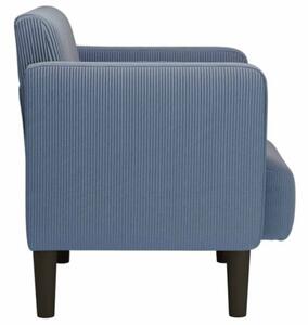 Sofa fotel z podÅokietnikami niebieski 54 cm tkanina corduroy