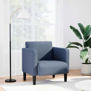 Sofa fotel z podÅokietnikami niebieski 54 cm tkanina corduroy