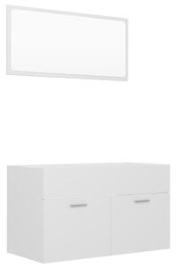 2-cz. zestaw mebli łazienkowych, biały, materiał drewnopochodny