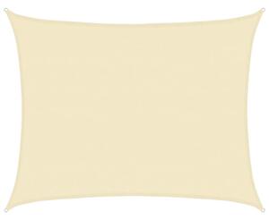 Żagiel przeciwsłoneczny, 160 g/m², kremowy, 6x7 m, hdpe