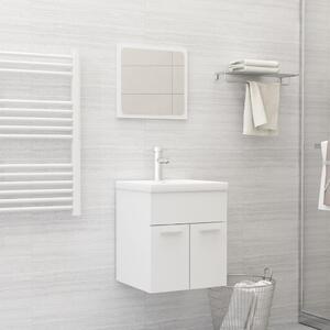 2-cz. zestaw mebli łazienkowych, biały, materiał drewnopochodny