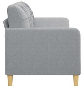 Sofa 3-osobowa, jasnoszara, 180 cm, tapicerowana tkaninÄ