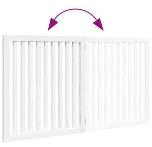 Składana bramka zabezpieczająca dla psa, 2 panele, biała, 160cm