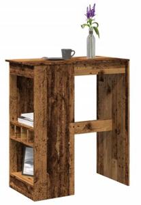Stolik barowy z przegródkami, stere drewno, 90x47,5x103,5 cm