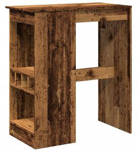 Stolik barowy z przegródkami, stere drewno, 90x47,5x103,5 cm