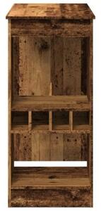 Stolik barowy z przegródkami, stere drewno, 90x47,5x103,5 cm