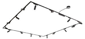 Lampy sufitowe Lindby, Lumaro 48V, ściemnialny, czarny, jadalnia, aluminium, nowoczesny