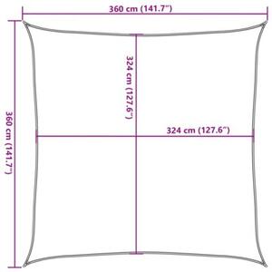 Żagiel ogrodowy hdpe kwadratowy 3,6x3,6 m beż